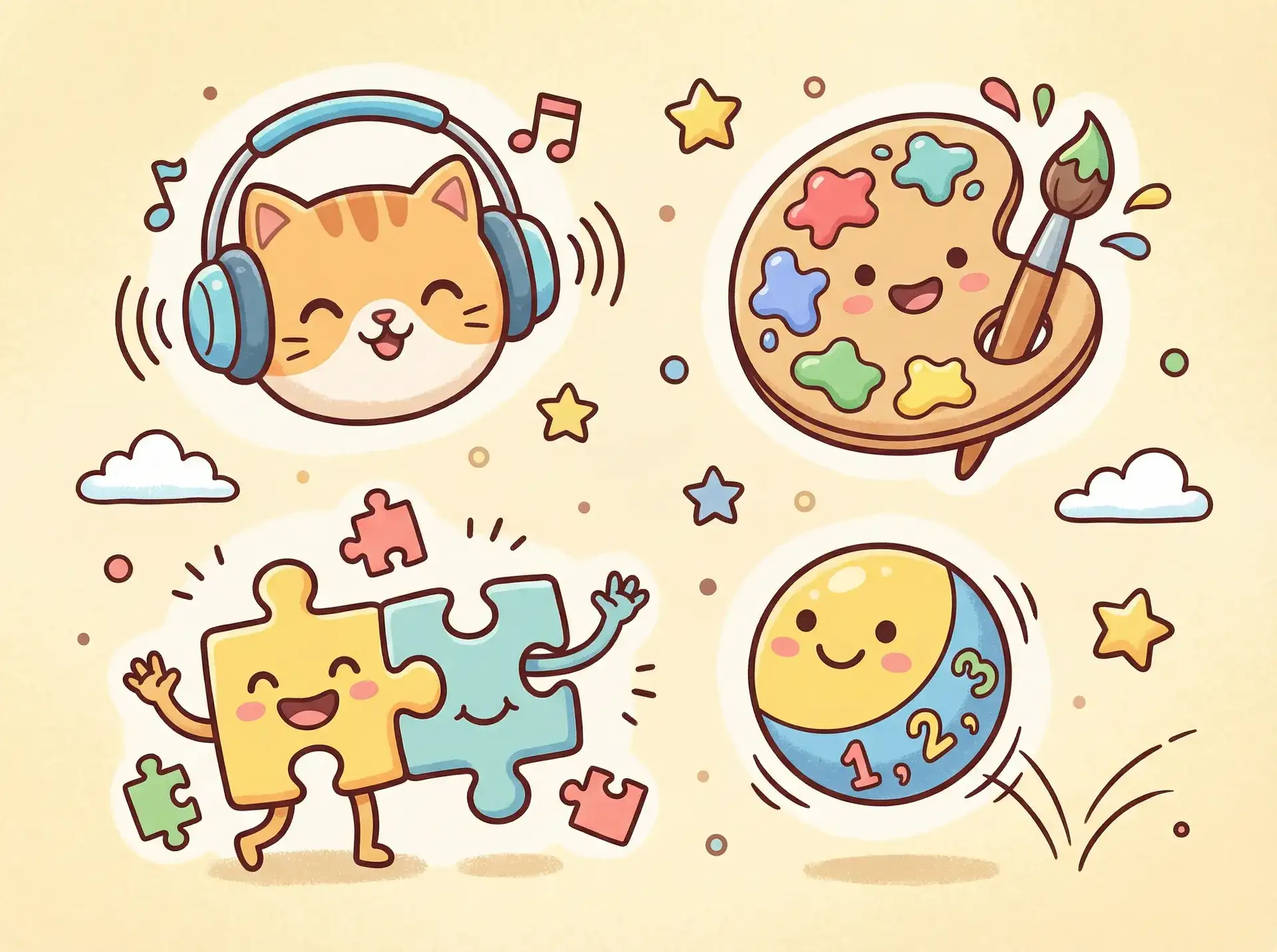 小朋友的手工作品 - 毛片 益智创作